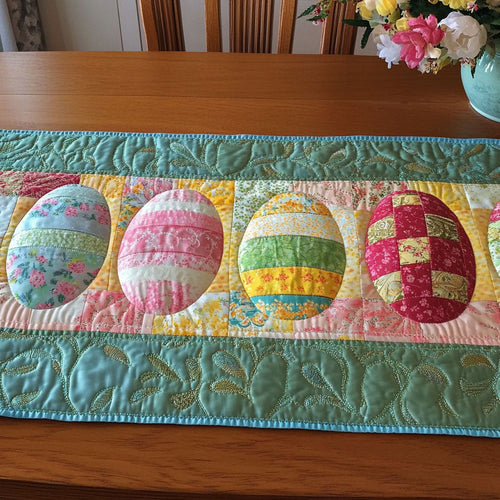 Egg Path Quilted Table Runner NCU0NT3238