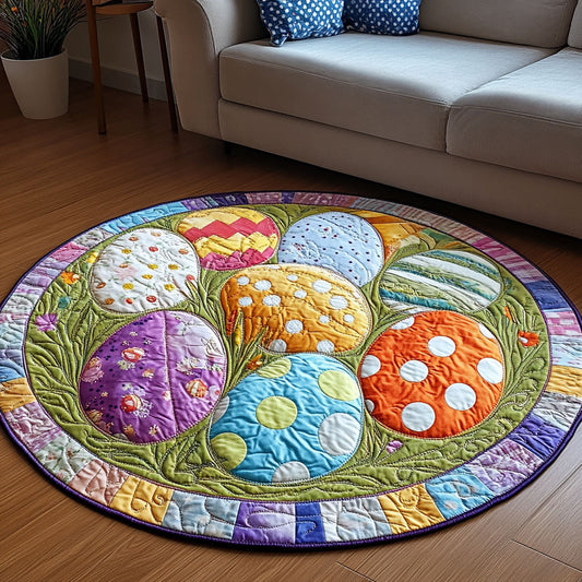 Egg Patterns Quilted Round Mat NCU0NT3560