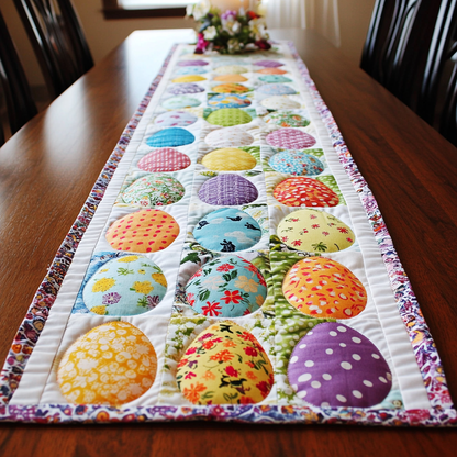 Egg Tapestry Quilted Table Runner NCU0VH3642