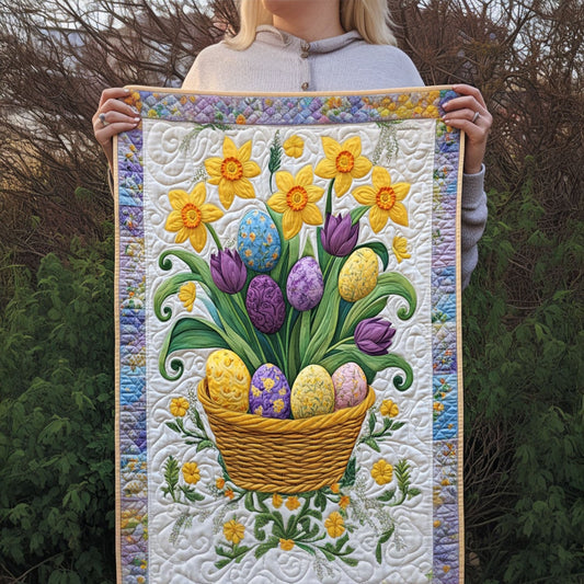 Eggs in Bloom Quilted Table Runner NCU0PT5148