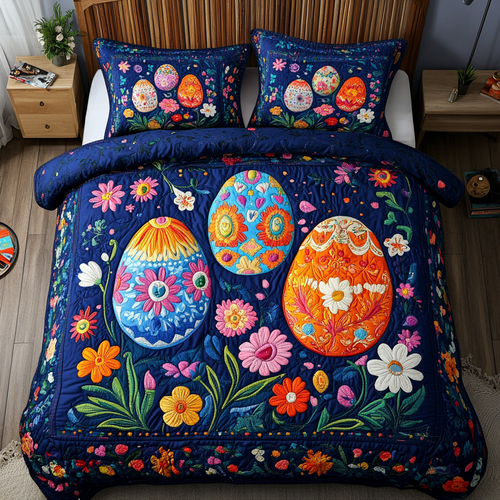 Eggstra Magic 3-Piece Quilted Bedding Set NCU0DK5420