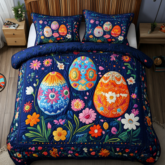 Eggstra Magic 3-Piece Quilted Bedding Set NCU0DK5420