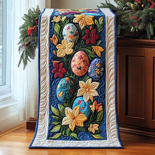 Eggstraordinary Easter Quilted Table Runner NCU0PT4317