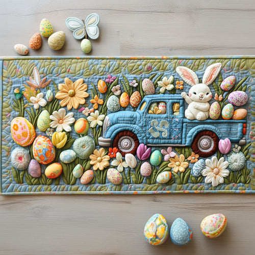 Eggstraordinary Garden Quilted Table Runner NCU0PT3384