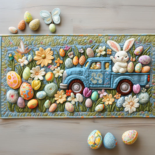 Eggstraordinary Garden Quilted Table Runner NCU0PT3384