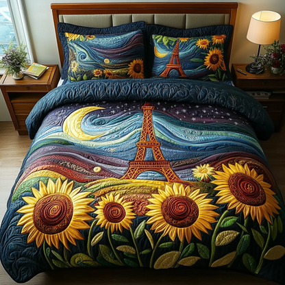 Eiffel Dream 3-Piece Quilted Bedding Set NCU0DV5071