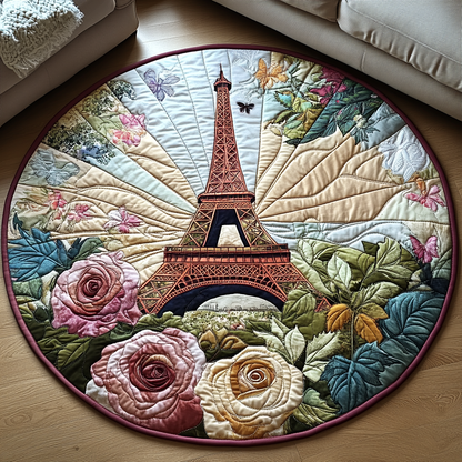 Eiffel Elegance Quilted Round Mat NCU0DV5153