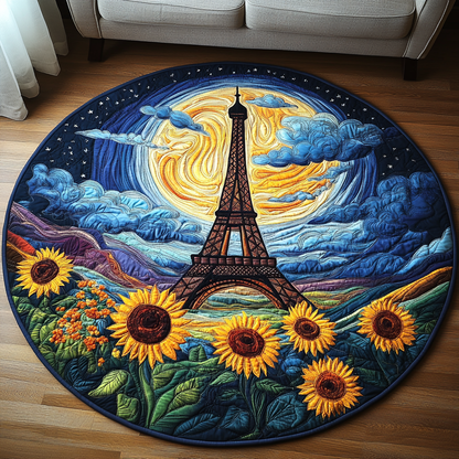 Eiffel Lights Quilted Round Mat NCU0DV5160