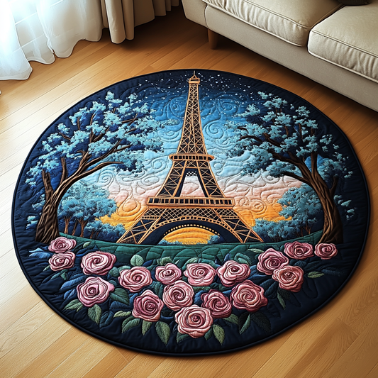 Eiffel Nights Quilted Round Mat NCU0DV5157