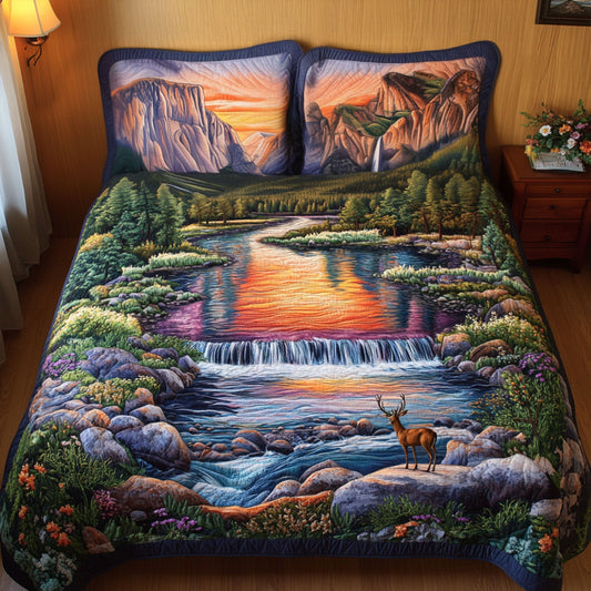 El Capitan Cascade 3-Piece Quilted Bedding Set NCU0PT6283