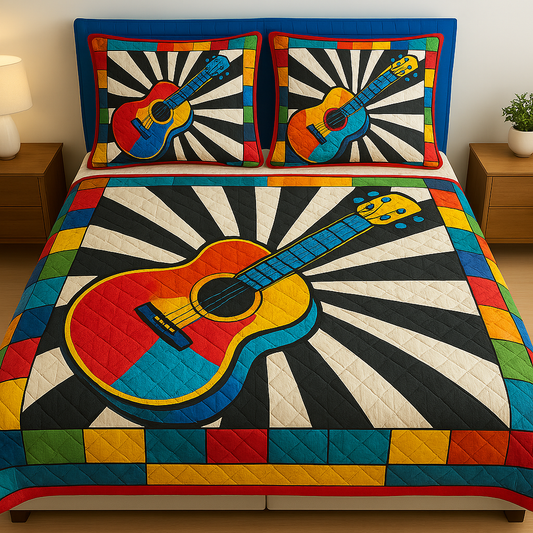 Electric Beat 3-Piece Quilted Bedding Set NCU0DK6091