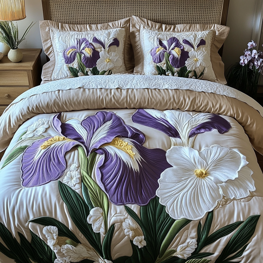 Elegant Bloom 3-Piece Quilted Bedding Set NCU0VH4694