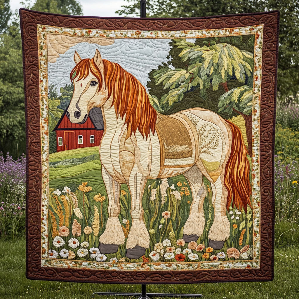 Elegant Clydesdale Quilted Blanket NCU0PT6155