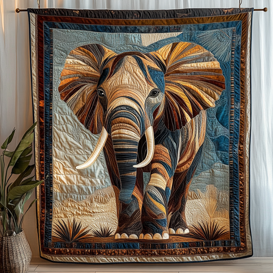 Elegant Elephant Quilted Blanket NCU0DK9583