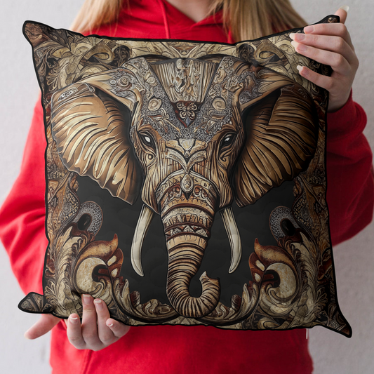 Elegant Elephant Quilted Pillow Case NCU0DK3740