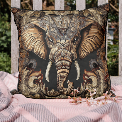 Elegant Elephant Quilted Pillow Case NCU0DK3740