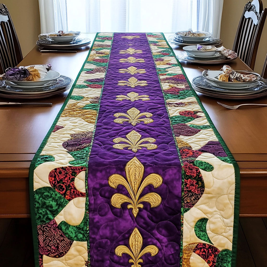 Elegant Emblem Quilted Table Runner NCU0PT3637