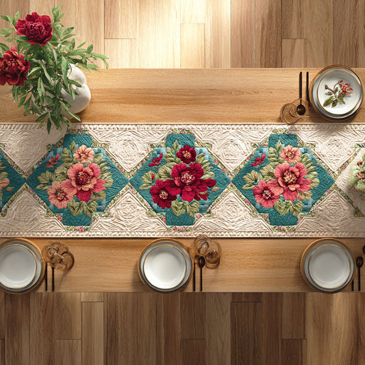 Elegant Florals Quilted Table Runner NCU0TD2348
