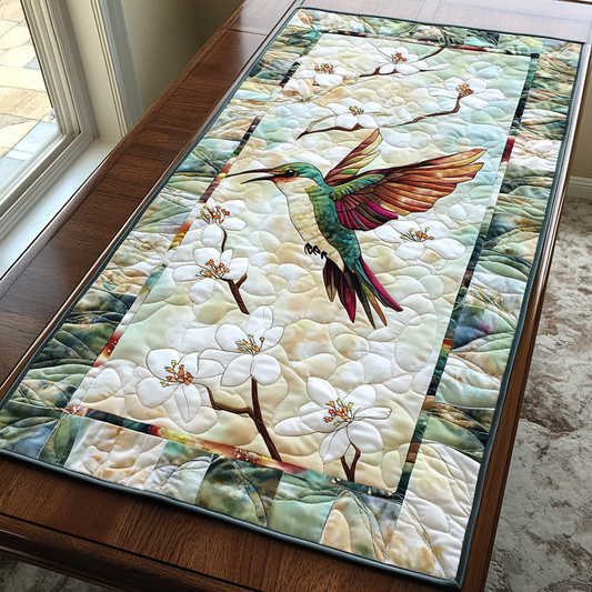 Elegant Hummingbird Quilted Table Runner NCU0DK7689