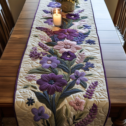 Elegant Lavender Quilted Table Runner NCU0VH4650