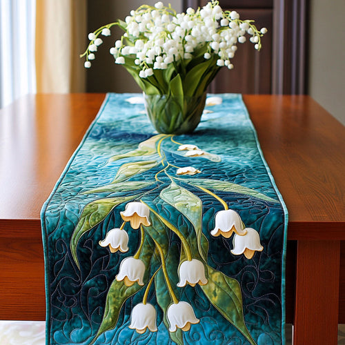 Elegant Lilies Quilted Table Runner NCU0NT6069