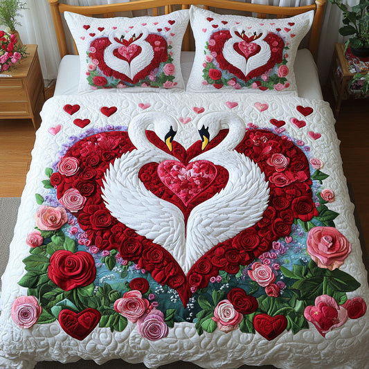 Elegant Pair 3-Piece Quilted Bedding Set NCU0PT2988