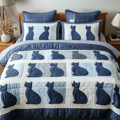Elegant Paws 3-Piece Quilted Bedding Set NCU0VH3651
