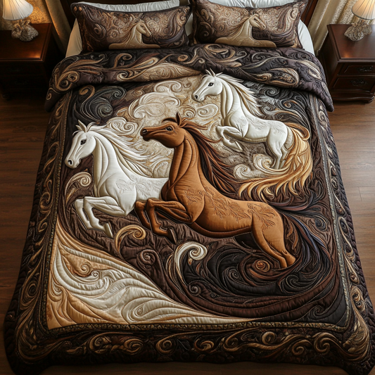 Elegant Stride 3-Piece Quilted Bedding Set NCU0VH1808
