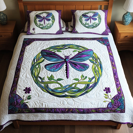 Elegant Vines 3-Piece Quilted Bedding Set NCU0NT3122