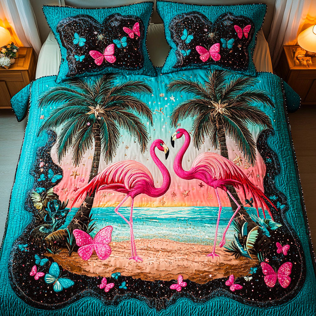 Flamingo Quilted Bedding Set NCU0VT84