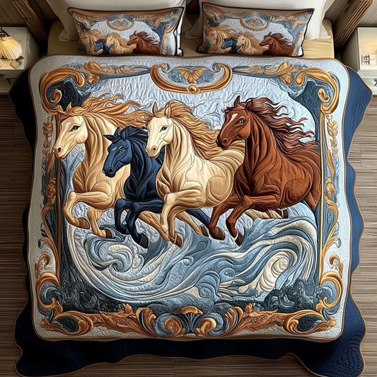 Elemental Quartet 3-Piece Quilted Bedding Set NCU0NT3738