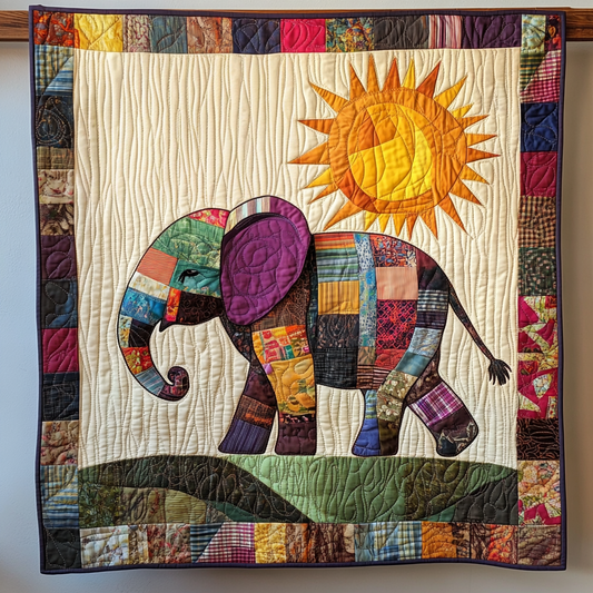 Elephant Ensemble Quilted Blanket NCU0NT179