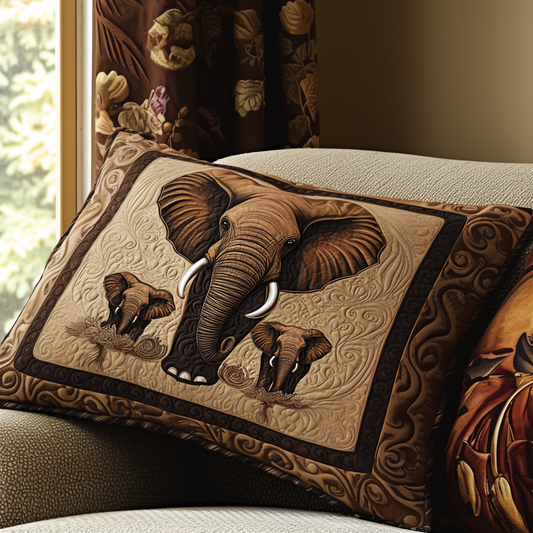 Elephant Forest Quilted Bedding Pillow Case NCU0DV6347