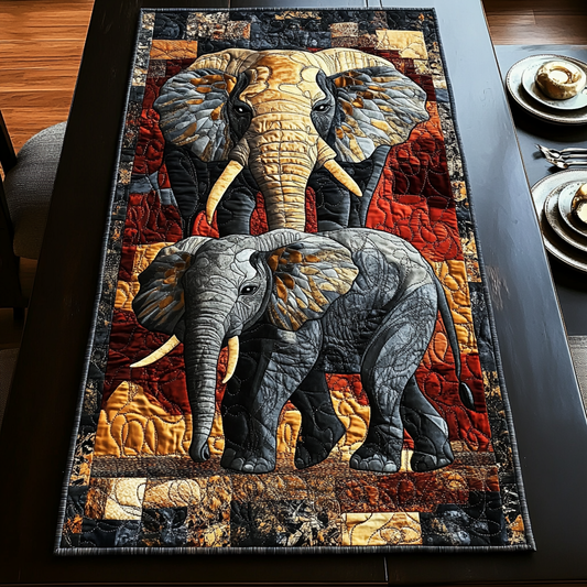 Elephant Band Quilted Table Runner NCU0DV3585