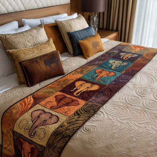 Elephant Bloom Quilted Bed Runner NCU0NT8631