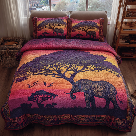 Elephant Dream 3-Piece Quilted Bedding Set NCU0DK8189
