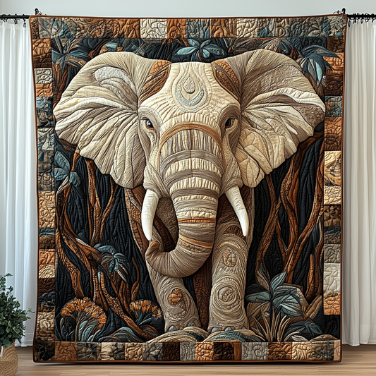 Elephant Dreams Quilted Blanket NCU0DK9954