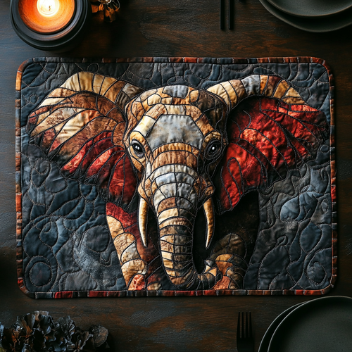 Elephant Elegance Quilted Place Mat NCU0DV3616