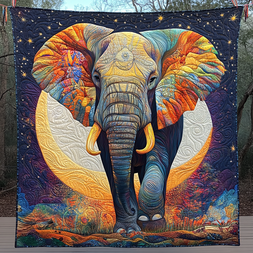 Elephant Embrace Quilted Blanket NCU0DK657