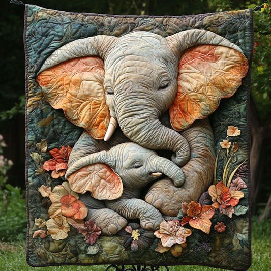 Elephant Embrace Quilted Blanket NCU0NT6012