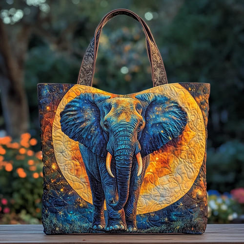 Elephant Garden Quilted Tote Bag NCU0DK8886