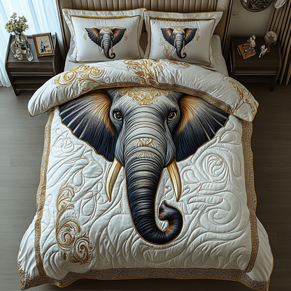 Elephant Grace 3-Piece Quilted Bedding Set NCU0DV5952