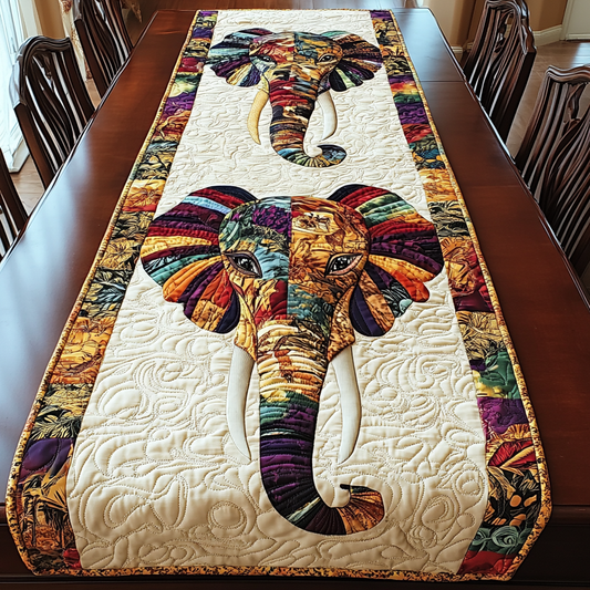 Elephant Grace Quilted Table Runner NCU0DK7366