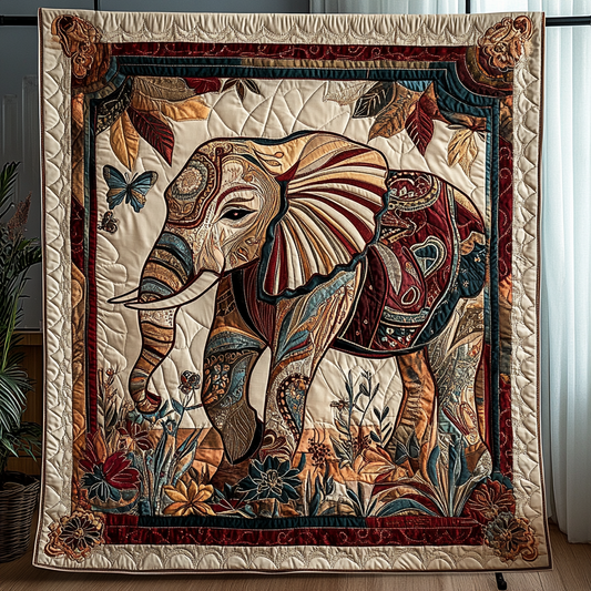 Elephant Heritage Quilted Blanket NCU0DK8766