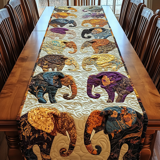 Elephant Horizon Quilted Table Runner NCU0DK7369