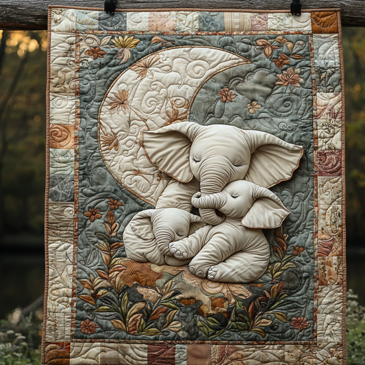 Elephant Hugs Quilted Blanket NCU0DV6044