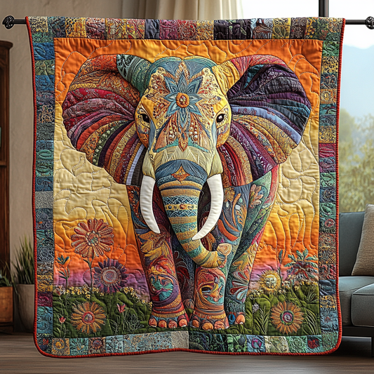 Elephant Kingdom Quilted Blanket NCU0DK8764