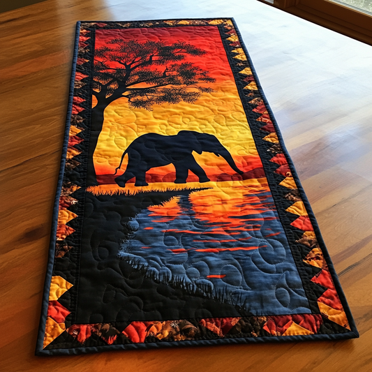 Elephant Magic Quilted Table Runner NCU0DK8825