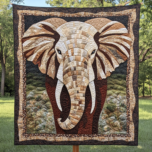 Elephant Majesty Quilted Blanket NCU0DK2931