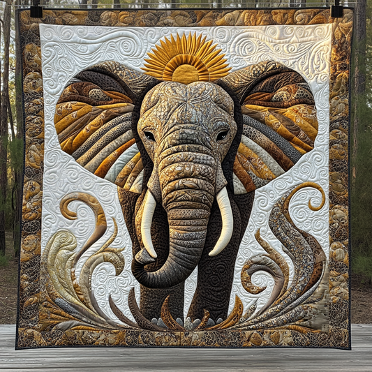 Elephant Majesty Quilted Blanket NCU0DV5963